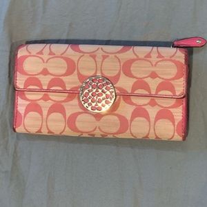 Pink Coach Wallet